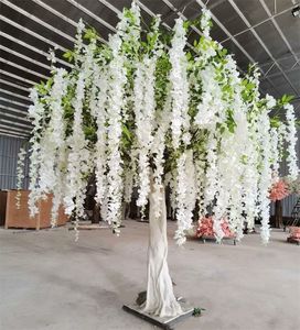Grandes plantes ornementales <span class=keywords><strong>D</strong></span>écoration <span class=keywords><strong>exotique</strong></span> Fleur artificielle Glycine artificielle Arbres à fleurs <span class=keywords><strong>D</strong></span>écoration intérieure/extérieure Toutes saisons - Product Image 2