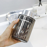 SONGMILE NOUVEAU Flacon Pompe en Verre PET de Luxe 200ml pour Savon Liquide Moussant, en ABS et Aluminium, pour Nettoyage des Mains