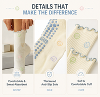Nouvelles Chaussettes de Yoga et Pilates 2026 Antidérapantes avec Grip pour Fitness et Sport, Logo Personnalisé, Douces et Respirantes