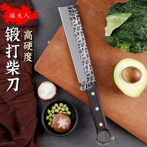 Yangjiang kitchen <b>knife</b>, cleaver, household sharp stainless steel cleaver with finger ring, forged, multi-functional, trendy - Product Image 3