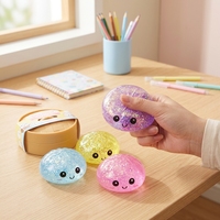 Jouet sensoriel anti-stress en forme de boulette moelleuse scintillante pour enfants