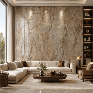 Losa de piedra sinterizada con aspecto de mármol gris Mormandy, baldosa de porcelana con aspecto de mármol pulido de 1600 x 3200 x 12 mm para pared - Product Image 5