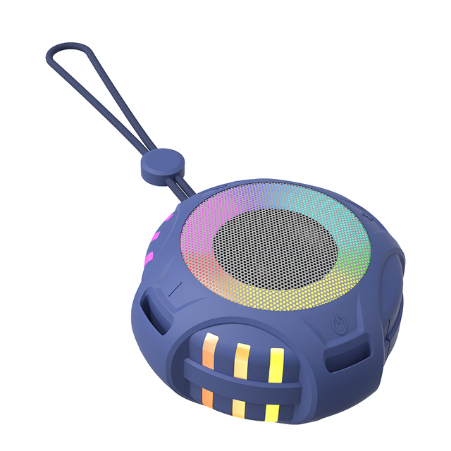 Custom Logo Portable for Speaker Resonant Mini Camping Design Creative LED Light Wireless Mic Outdoor Party Feature
