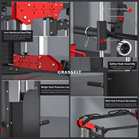 Station d'entraînement multifonctionnelle Smith Machine pour la maison : équipement de fitness intégré, cadre de squat, presse, station de musculation pour pectoraux