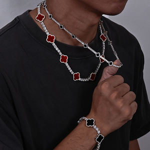 Mode Klee Moissan ite Tennis Kette Armband 925 Sterling Silber 5mm Moissan ite Halskette Pass Diamant Test für Männer Frauen - Product Image 4