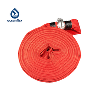 Oceanflex SF11-008 15M Tuyau d'incendie rouge en PVC 8Bar Équipement de lutte contre l'incendie pour la protection contre l'incendie urbain et l'irrigation agricole