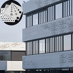 Louver thông gió mặt tiền đục lỗ nhôm dọc màn trập louver hình elip mặt tiền tấm cho các tòa nhà bên ngoài - Product Image 6