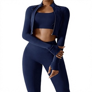Women High Rise Tummy <b>Control</b> <b>Leggings</b> Removable Pad Sports Bra Quick Dry Fitness Running Training Workout Clothing Set - Product Image 1