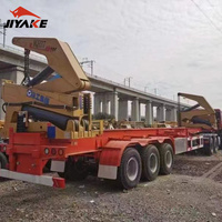 Semi-remorque porte-conteneurs à chargement latéral en fer, 3 essieux, 40 pieds, 37 tonnes, pour transport de conteneurs, à vendre