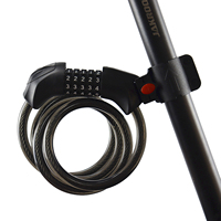 Antivol de chaîne de vélo pliable résistant aux intempéries avec code à 5 chiffres personnalisable et indicateur LED intégré pour la sécurité nocturne
