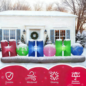 Lettres de Noël gonflables HOHOHO de 8 pieds avec lumières LED scintillantes - Étanches IP44, écologiques, décoration de jardin pour les fêtes, pour la maison et le jardin - Product Image 6