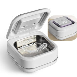 Machine de nettoyage d'aligneur orthodontique Portable étui de retenue de prothèse dentaire domestique nettoyeur à ultrasons UVC pour bijoux <span class=keywords><strong>Glasser</strong></span> - Product Image 2
