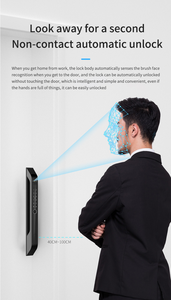 Cerradura Inteligente para Puerta con Reconocimiento Facial, Huella Dactilar, Cerradura Digital de Seguridad con Batería, Cerradura de Doble Barra con Cámara - Product Image 3