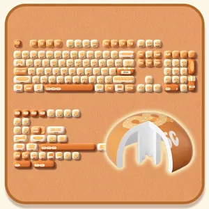คีย์บอร์ดลายขนมปังนึ่งน่ารัก <span class=keywords><strong>mog</strong></span> คีย์138 keycap การ์ตูนกำหนดเองความร้อนซับลิเมชันสำหรับคีย์บอร์ดของขวัญ - Product Image 6
