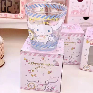 Gobelet en verre BRAVO avec personnages mignons, boîte cadeau, Kuromi, Cinnamoroll, My <span class=keywords><strong>Melody</strong></span>, imprimé, tasse à boire, cadeau kawaii, vaisselle pour filles - Product Image 2