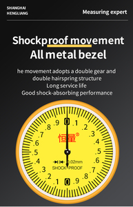 Hengliang Hoge Precisie Roestvrijstalen Vernier Remklauw Enkele Of Dubbele Haak Diepte Schuifmaat Horloge - Product Image 3