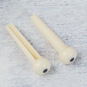 6-teiliges Gitarren-Saitenhalter-Set mit Unterlegscheiben, <span class=keywords><strong>ABS</strong></span>-Material, Schwarz-Weiße Punkte, Saitenfixierung, Folk-Saitenverstellung, Guter Knopf, Angenehmes Handgefühl - Product Image 4