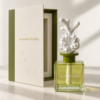 Diffuseur d'arômes floraux en céramique et plâtre, diffuseur à bâtonnets, conception personnalisée d'usine, coffret cadeau de luxe, OEM ODM, style de vie haut de gamme
