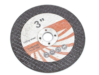 Disque de découpe de 3 pouces (75 mm) à grain 46 pour métal, acier inoxydable, aluminium, débavurage, disque abrasif