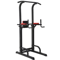 Torre de Ejercicios Multifuncional Portátil de Acero con Altura Ajustable para Entrenamiento de Fuerza en Casa: Dominadas, Flexiones, Elevación de Piernas