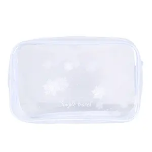 Custom Transparent Cosmetic Bag Pvc Clear Vinyl Zippered Makeup Pouch Vacation Bathroom And Organizing Bag