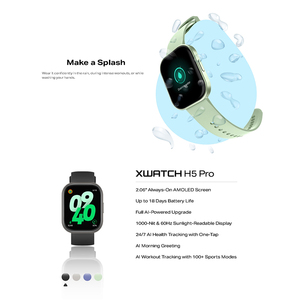 Infinix XWatch H5PRO (XW5P) นาฬิกาอัจฉริยะระบบ Android กันน้ำ IP67 หน้าจอสัมผัส ชาร์จแม่เหล็ก พร้อมผู้ช่วยเสียง AI วัดอัตราการเต้นของหัวใจ - Product Image 6