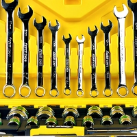 VOKEX – Ensemble d'outils de réparation automobile en gros, 38 pièces, en acier au chrome-vanadium, clés à tête fixe et douilles, garantie 1 an, robuste