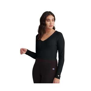 Champion Rib Zip <b>Cardigan</b> <b>Womens</b> Active Sweaters Color: Black | 100% Authentic - Product Image 3