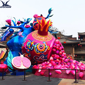 Kích thước lớn Trung Quốc Đèn lồng lễ hội nghệ thuật không thấm nước lụa đèn lồng cho tết âm lịch <span class=keywords><strong>2025</strong></span> - Product Image 2