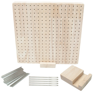 Kit de tablero de bloqueo de ganchillo de madera con 20 clavijas, <span class=keywords><strong>agujas</strong></span> de tejer, tablero de bloqueo, juego de tablero de gancho de ganchillo de hilo para manualidades DIY - Product Image 6