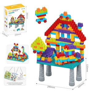 โต๊ะเกมตัวต่ออนุภาค DIY ของเล่นเสริมพัฒนาการเด็กอนุบาล ตัวต่อภาษาอังกฤษ ประกอบและต่อประกอบได้ สองสี - Product Image 3