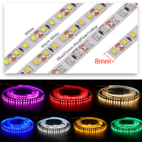 Bande LED 5m DC 12V 5054 5050 IP20 IP65 IP67 Étanche 60 120LEDs/m Blanc Naturel/Bleu Glace/Rouge/Vert Ruban Lumineux Flexible Lampe