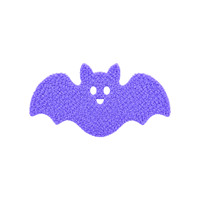 Patch en chenille fluorescent chauve-souris à thermocoller pour Halloween, orange, pour costume, livraison rapide, par EYD