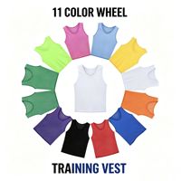 Rompi Olahraga Poliester Multi Warna Unisex, Bernapas, Cepat Kering, Ringan, Logo Custom untuk Pertandingan Sepak Bola dan Bola Basket