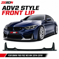 Spoiler Bibir Depan Model AD V2 Serat Karbon Asli untuk BMW M3 F80 M4 F82 F83 Competition 2014-2018