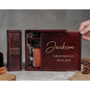 Caja de madera con tapa deslizante Color marrón antiguo Tamaño OEM Precio de fábrica al por mayor - Product Image 5