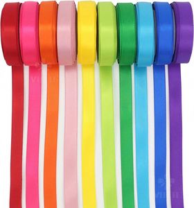 Ruban en satin uni personnalisé pour emballage cadeau, 100 % polyester, écologique, avec logo de marque personnalisable, vente en gros - Product Image 2