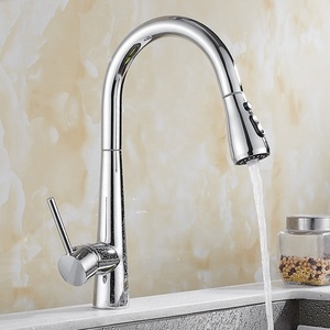 360 Rotation Single Lever Pull Out Brass Kitchen With Pull <b>Down</b> Sprayer Kitchen Mixer Water Tap AT9608-DX Double Kitchen Mixer T - Product Image 4