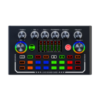 Table de mixage audio F009, console de mixage sonore, accessoires de streaming audio avec microphone BM800, écouteurs, table de mixage audio pour PC Gaming
