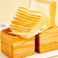 Toast Halal en Gros, Toast Personnalisé, Meilleure Vente, Doux et Sucré, Pain Épais à Mille Couches, Pain de Blé Déchiré à la Main