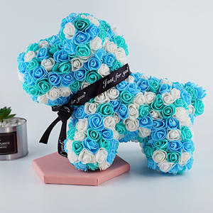 Kustom busa merah buatan tangan pabrik mawar <span class=keywords><strong>Online</strong></span> grosir dekorasi bunga & hadiah tanaman anjing mawar - Product Image 5