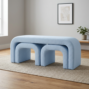 Pouf de rangement moderne et contemporain en tissu velours, meuble de salon, banc à chaussures - Product Image 4