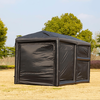 Maison gonflable coupe-vent à 2 étages, grande tente de camping gonflable pour le glamping en plein air et les vacances