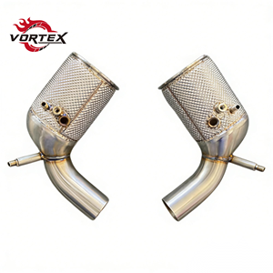 ท่อลงแคท Vortex 304 High-Flow สำหรับ Porsche 911 992 Carrera S 4S GTS 3.0T ปี 2019-2025 พร้อมแผ่นกันความร้อน ไม่แสดงไฟเตือน Check Engine - Product Image 1