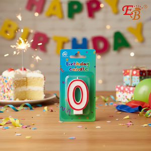 Vela de cumpleaños hecha a mano de 5,5 \ "NO.0 144 uds/Cs patrón de palo de feliz cumpleaños cera para decoración del hogar para fiestas Pascua Año Nuevo - Product Image 5