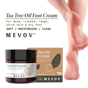 Crema per Piedi all'Olio di Tea Tree MEVOV OEM ODM, Ripara Talloni Screpolati, <span class=keywords><strong>Pelle</strong></span> <span class=keywords><strong>Secca</strong></span> e Ruvida, Idratante e Ammorbidente per la Cura dei Piedi - Product Image 1