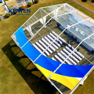 Grand Abri Personnalisé 400 1000 Places Aluminium Auvent Extérieur de Luxe Marque Tente Claire Moyenne Toit Commercial 20m x 40m Tente d'événement - Product Image 1