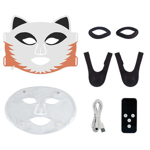 OEM cute cartoon cat PDT <b>mask</b> flexible foldable silicone cold compress red light facial <b>mask</b> digital remote full accessory set - Product Image 4