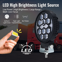 Phare LED de travail avec réflecteur en nid d'abeille pour camion, remorque, tout-terrain, conduite auxiliaire