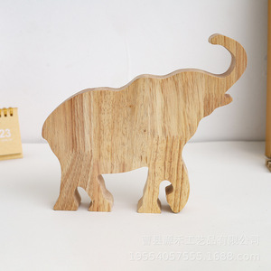 Hucha de madera decorativa, hucha de elefante de dibujos animados de acrílico transparente, hucha de dinero de Año Nuevo para niño, arte en madera. - Product Image 3